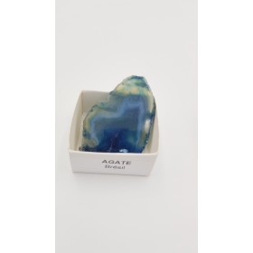tranche agate bleu (agate coloré)