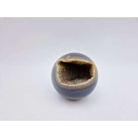 Sphère, boulle d'agate et de quartz