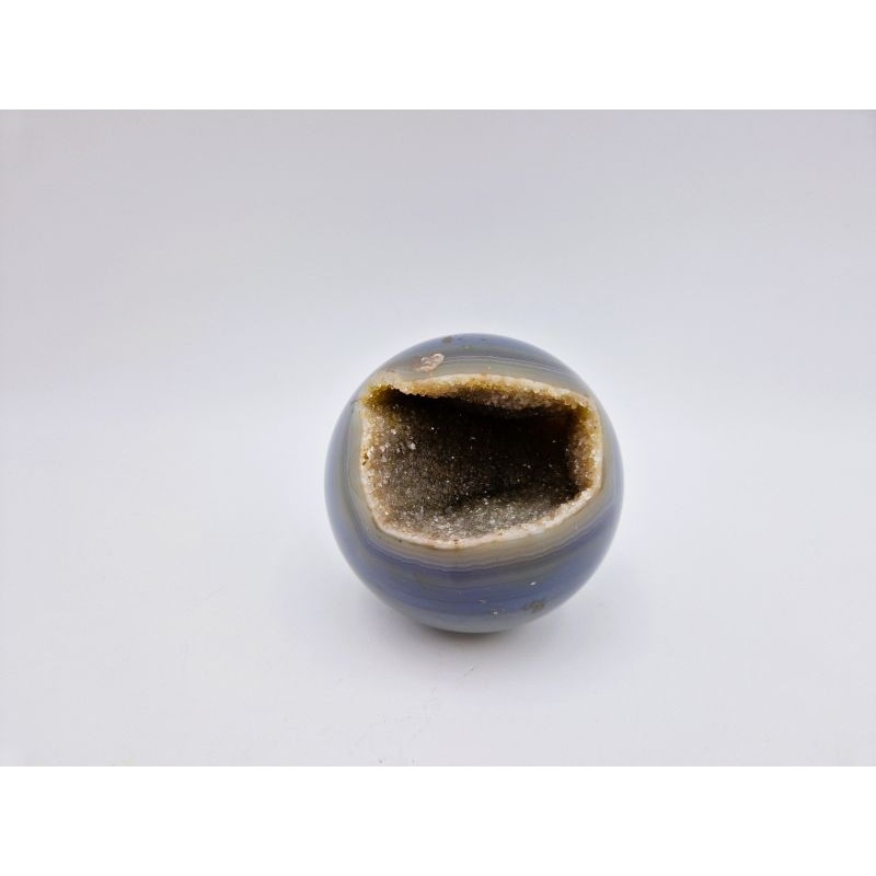 Sphère, boulle d'agate et de cristaux de quartz